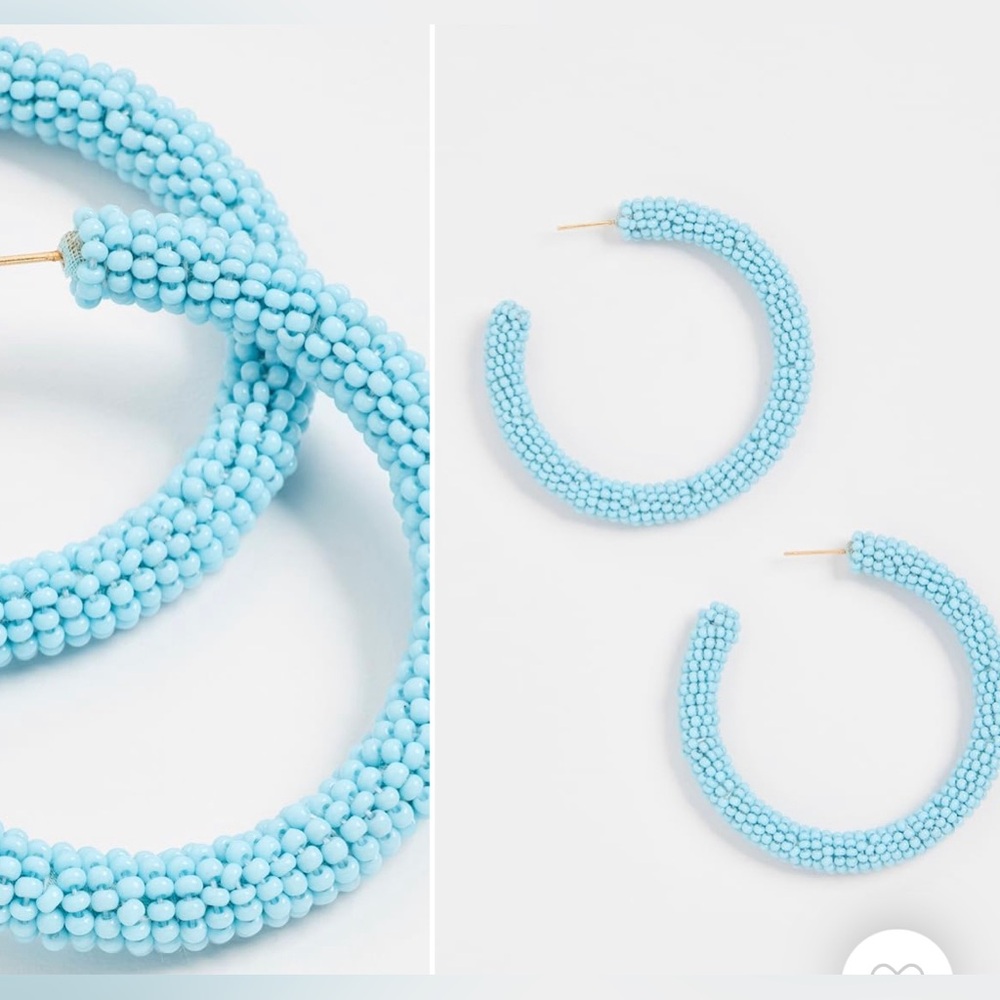 Brand New beaded hoop earrrings by Deepa Gurnani